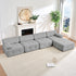 BALUS Oversized Sectional Couches for Living Room,4 Seat U-Shaped Modular Sectional Sofa with Movable Ottomans , No Assembly, Velvet