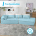 Cecer Convertible Sectional Sofa, Curved Modern Sofas for Living Room