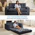 Mjkone 2 in 1 Convertible Sofa Bed,Loveseat Sleeper Sofa bed,Folding Floor Couch for Small Speace,