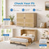 Mjkone Murphy Bed Queen with Mattress,Murphy Cabinet Bed with Rattan Panel and Charging Station,Multifunctional Storage Cabinet Beds for Bedroom