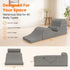 Mjkone Convertible Yoga Chair for Adults,Velvet Yoga Chaise Lounge with Lumbar Pillow,Ergonomic Foam Lounge with Side Pocket,