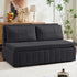 Mjkone 62’’ Leathaire Pull Out Sofa Bed, Loveseat Convertible Sleeper Sofa for Small Living Room/Apartment,