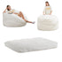 Cecer Giant Bean Bag Chair, Convertible Beanbag Folds from Lazy Chair to Floor Mattress Bed, Full Size Bean Bag Sofa with Filler Included