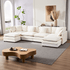 ijuicy 113'' U/L Shaped Sectional Sofa with Movable Ottomans, Modular Chenille Deep Seat Couches for Living Room -