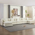 ijuicy 113'' U/L Shaped Sectional Sofa with Movable Ottomans, Modular Chenille Deep Seat Couches for Living Room -