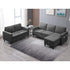 ijuicy Sectional Sofa Set,3PCS Living Room Furniture Couch Sets with Movable Storage Ottoman & Side Pockets,Include Sofa,Loveseat&Chair