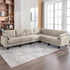 CECER L Shaped Sectional Sofa, 6 Seater Corner Modular Sofa with Solid Wood Legs, Living Room Furniture Sets