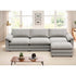 Cecer Large Sectional Sofa, 117'' L-Shaped Sofa with Ottoman, Oversize Modular Sofa for Living Room