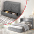 Cecer Queen Size Murphy Cabinet Bed with USB Charging Station&Folding Foam Mattress for Bedroom/Apartment/Living Room