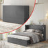 Cecer Queen Size Murphy Cabinet Bed with USB Charging Station&Folding Foam Mattress for Bedroom/Apartment/Living Room